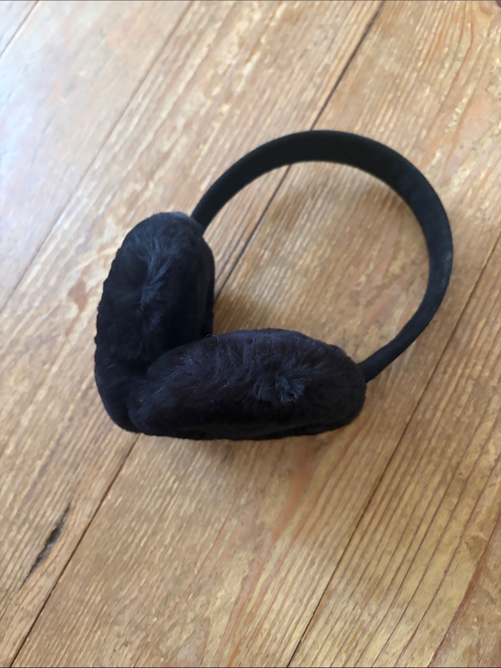 UGG Black Plush Ear Muffs - Cozy Winter Ear Warmers